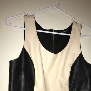 PU leather crop top